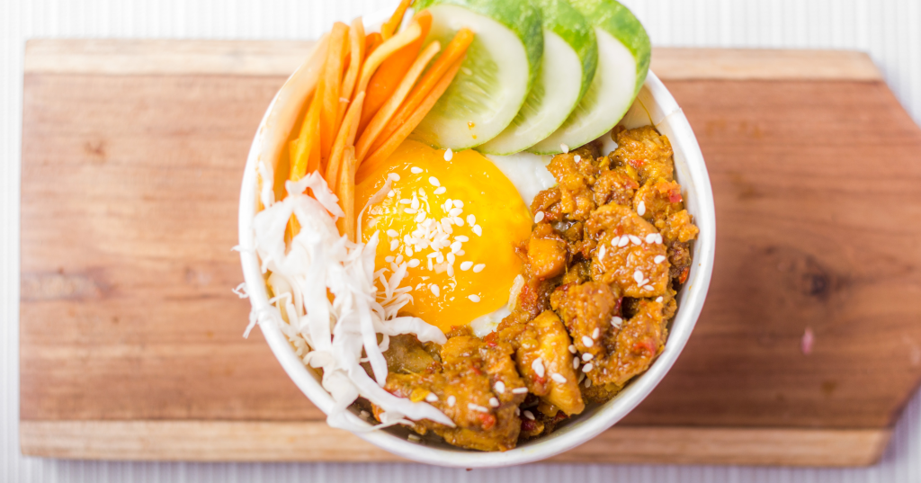 rice bowl ayam geprek